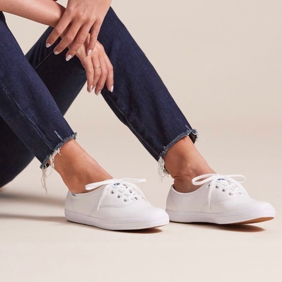 Keds Women's Champion Originals Tennis Leather, Dream foam,White,Size 7W - Picture 2 of 9